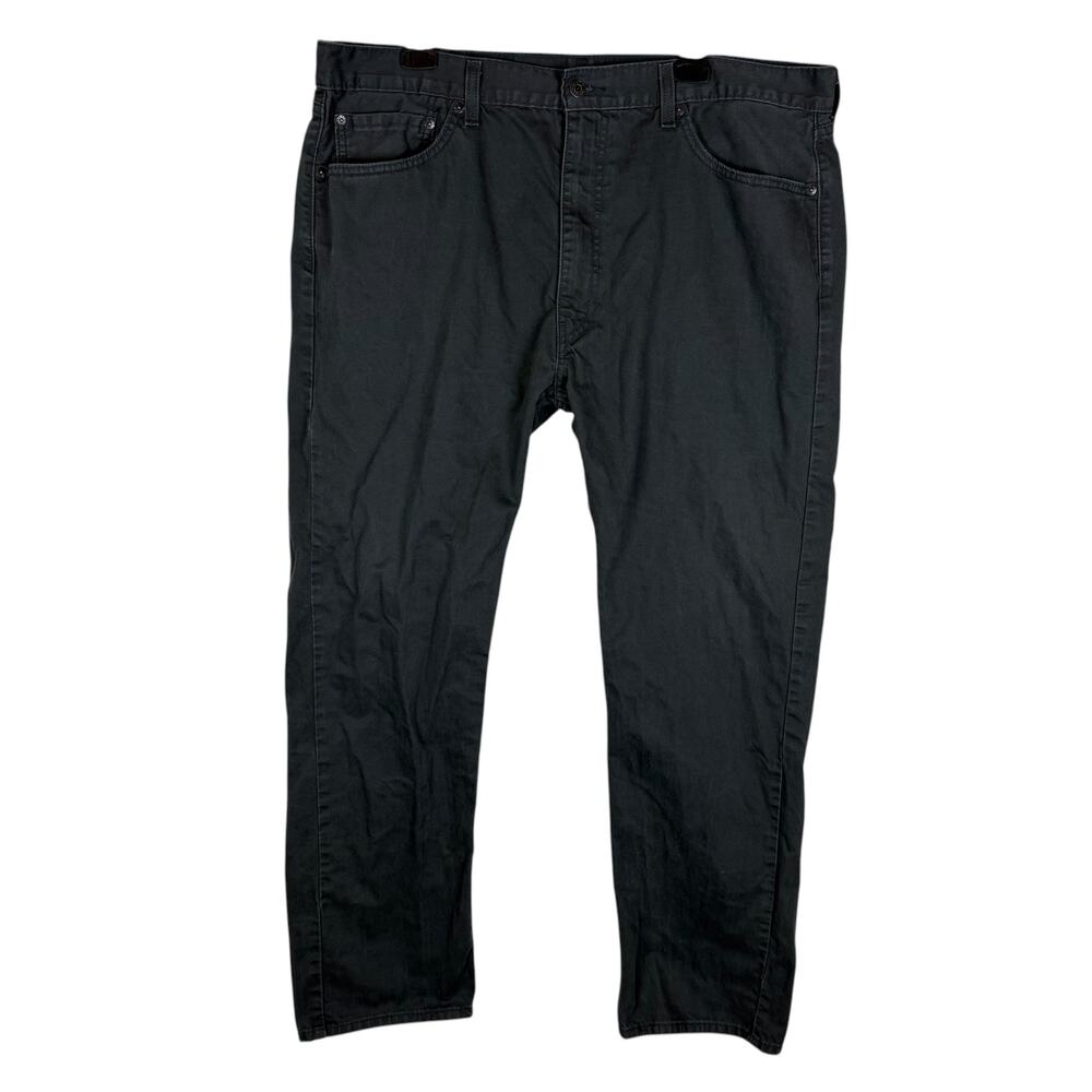 Levi's 505 Jeans Mens 40x32 Black Denim High-Rise Regular Fit Straight Zip Fly‎